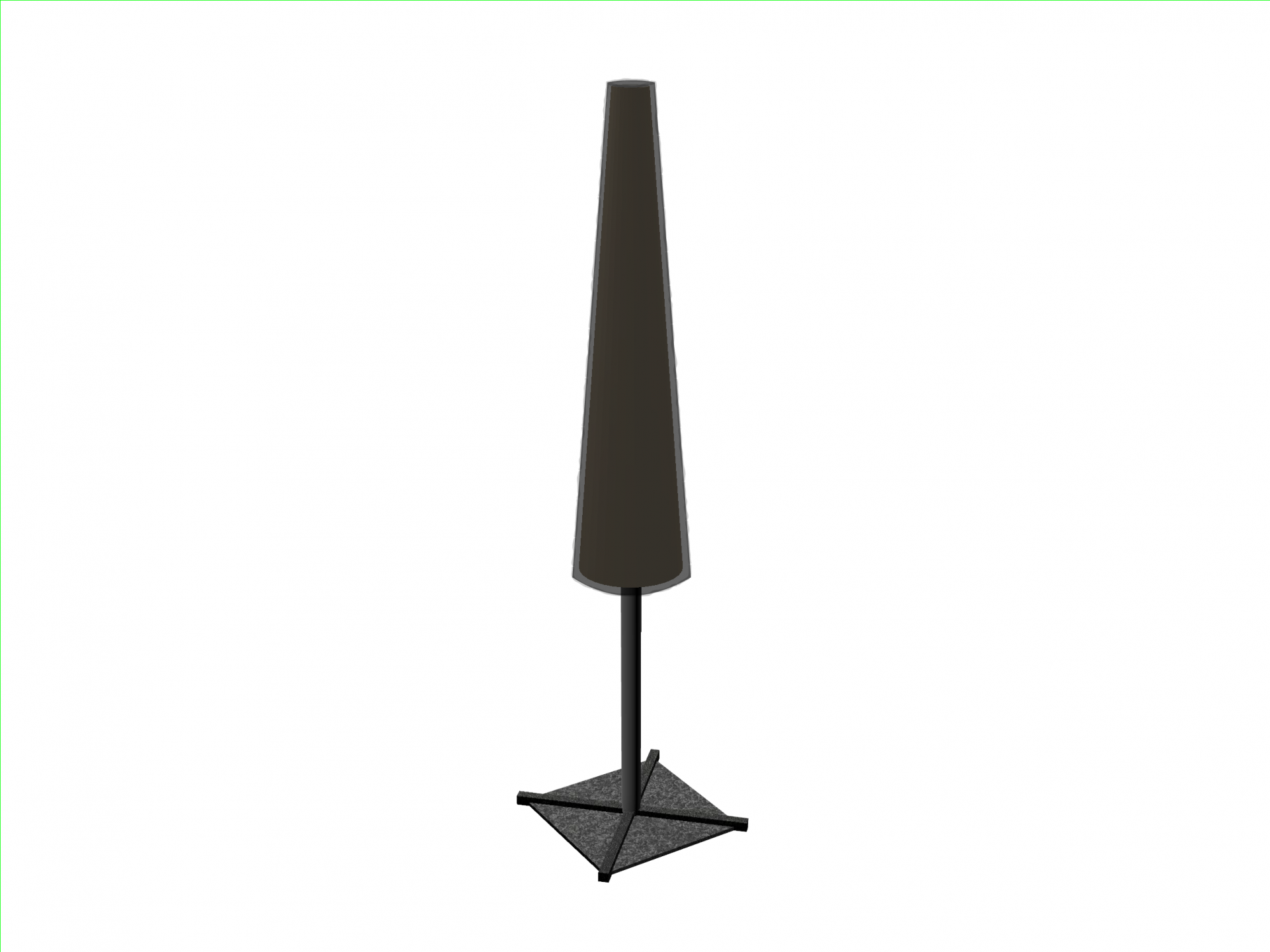 Parasol de jardin en Protect cover 705 670gr/m², toile PVC Etanche Noir RAL 9005