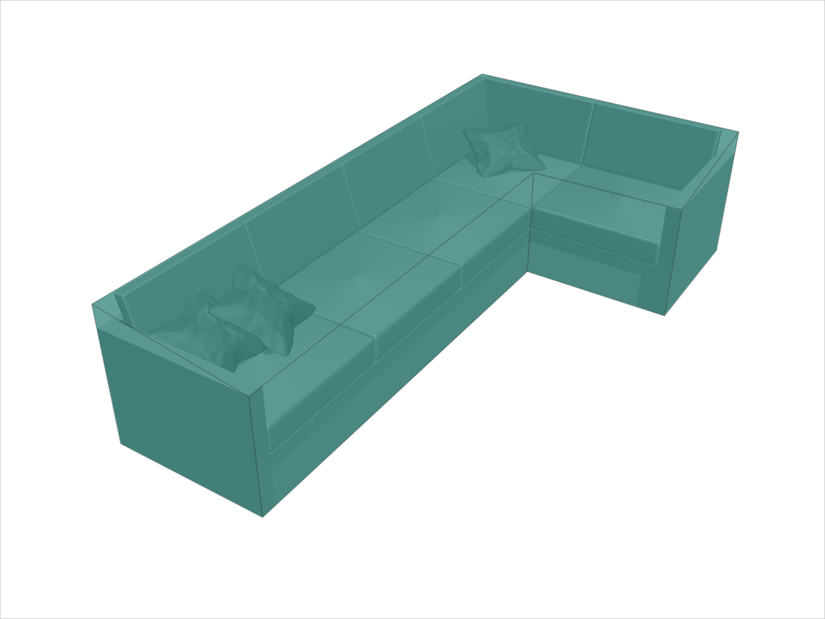 Canapé d'angle haut de jardin en Protect cover 705 670gr/m², toile PVC Etanche Vert industrie RAL 6026