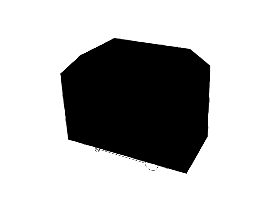 Housse de barbecue en Protect cover 705 670gr/m², toile PVC Etanche Noir RAL 9005