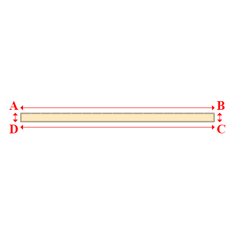 Bâche plate rectangle sur mesure en Membrane PVC 670gr/m² Beige ral 1015 - 8.40x0.40m