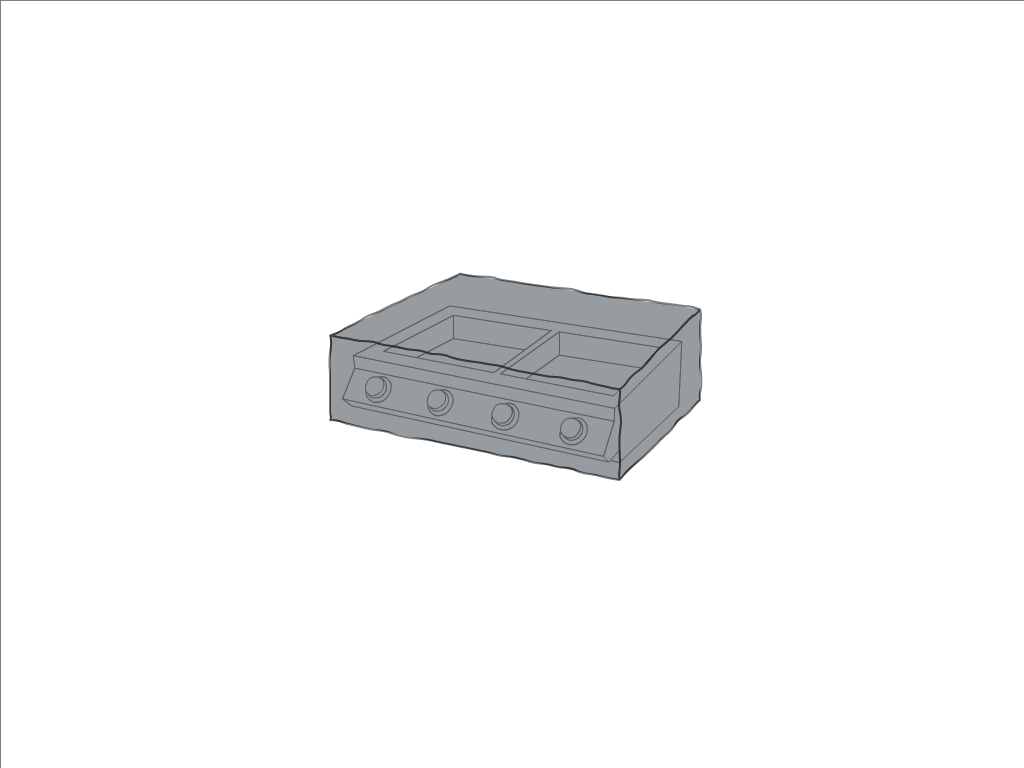 Housse de barbecue en POLY420 Gris