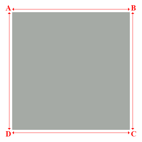 Bâche plate rectangle sur mesure en Membrane PVC 670gr/m² Gris clair RAL 7038 - 8.00x8.00m