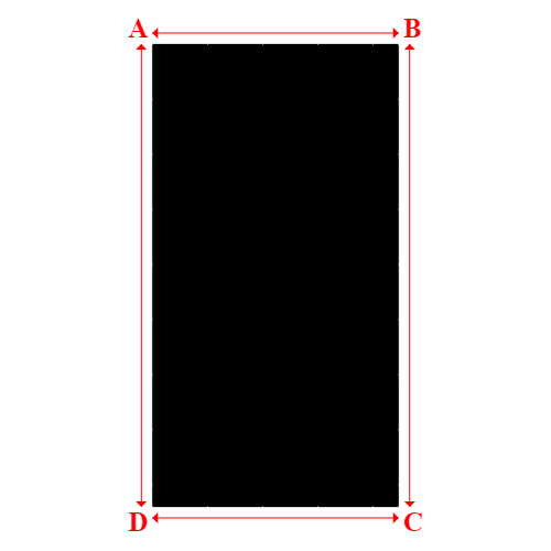 Bâche plate rectangle sur mesure en Membrane PVC 670gr/m² Noir RAL 9005 - 13.30x25.00m