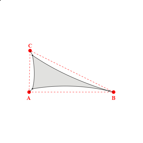 Voile d'ombrage triangle en Soltis Perform 92 nuage 92-50272 - 4,89x5,39x2,14m