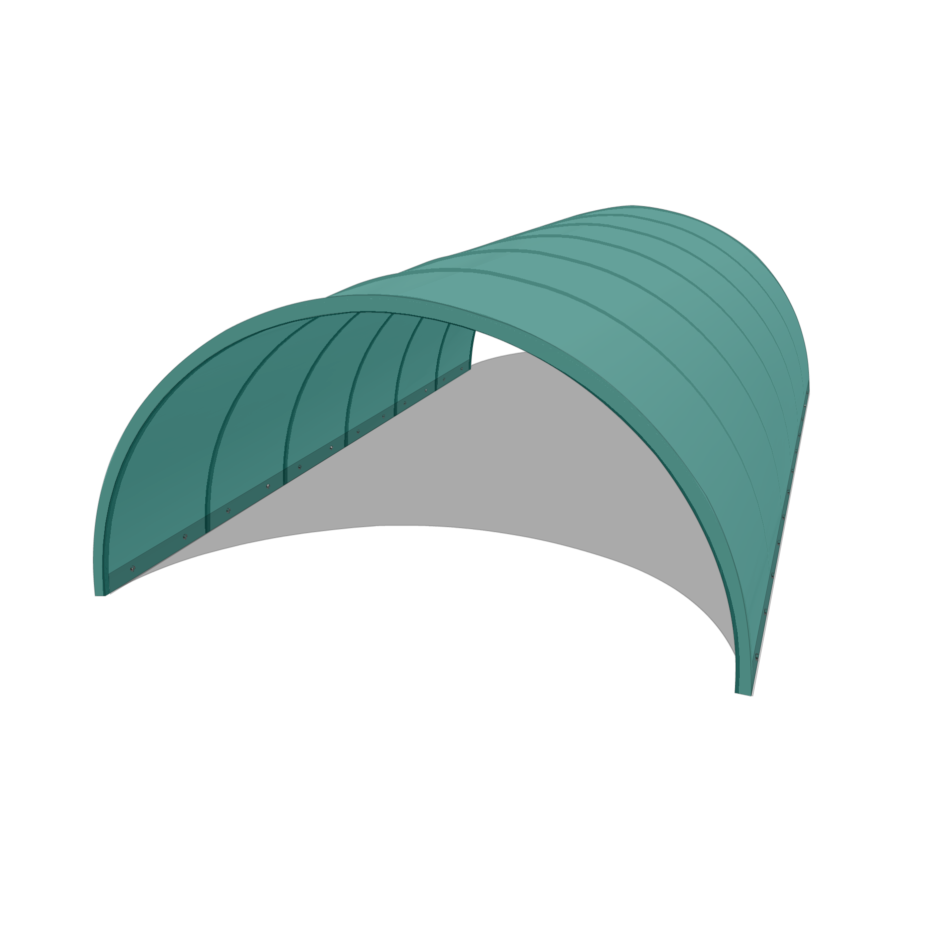 Bâche pour tunnel 15x10m en AGRI 720 BC Vert/blanc
