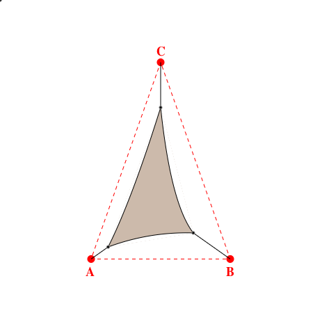 Voile d'ombrage triangle en Soltis Lounge 96 Sandy beige 96-2135 - 1,24x1,86x2,14m