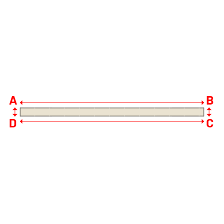 Bâche Rectangle en Protect 670 : La référence en matière de protection étanche Blanc perlé RAL 1013 - 10.50x0.50m