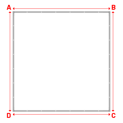 Bâche Rectangle en AustralMesh - Toile d'ombrage ajourée Blanc (112 AustralMesh) - 3.50x3.60m