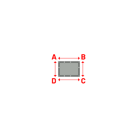 Bâche Rectangle en Protect 670 : La référence en matière de protection étanche Gris clair RAL 7038 - 0.70x0.50m