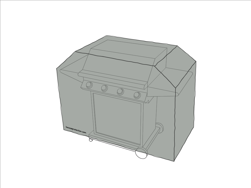 Housse de barbecue en Protect 670 : La référence en matière de protection étanche Gris clair RAL 7038