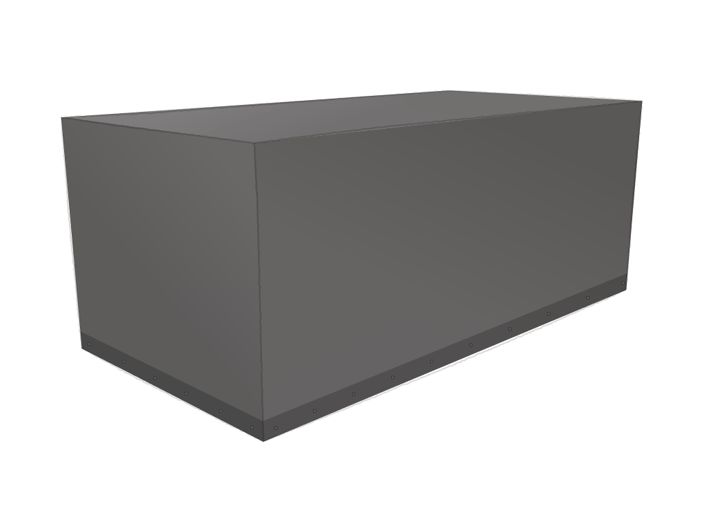 Housse Rectangle en MaxiProtect 900 : Protection & grammage renforcé Noir foncé RAL 9005