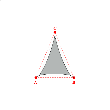 Voile d'ombrage triangle en Soltis 96 - Toile d'ombrage haute performance Galet 96-2171 - 2,61x3,53x3,53m