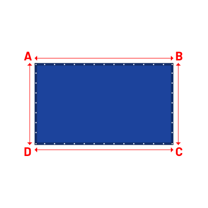 Bâche Rectangle en Protect 670 : La référence en matière de protection étanche Bleu foncé RAL 5002 - 2.80x1.65m