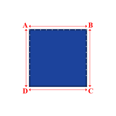 Bâche Rectangle en Protect 670 : La référence en matière de protection étanche Bleu foncé RAL 5002 - 2.00x1.99m