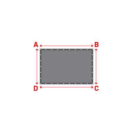 Bâche Rectangle en CoverEco 640 : une bâche simple & efficace Ecolac 640 - 7196 (RAL 7037) - 1.80x1.20m