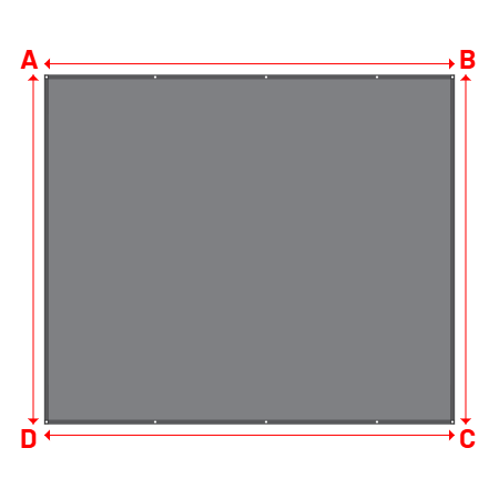 Bâche Rectangle en CoverEco 640 : une bâche simple & efficace Ecolac 640 - 7196 (RAL 7037) - 4.70x4.00m
