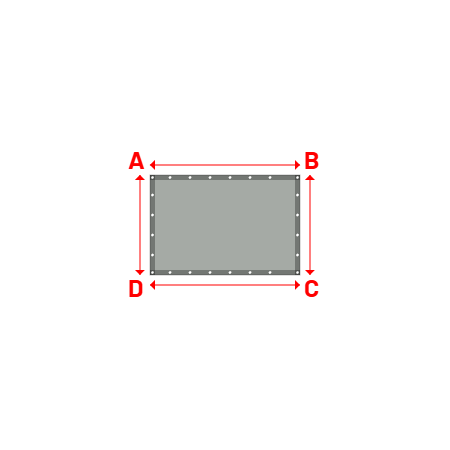 Bâche Rectangle en Protect 670 : La référence en matière de protection étanche Gris clair RAL 7038 - 1.50x1.00m