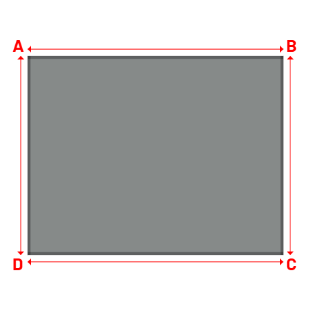 Bâche Rectangle en AustralMesh - Toile d'ombrage ajourée Gris Acier (648 AustralMesh) - 4.50x3.50m