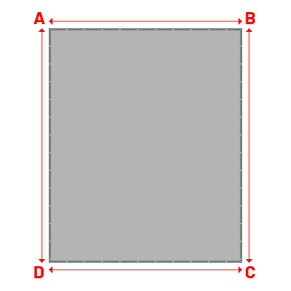 Bâche Rectangle en MaxiProtect 900 : Protection & grammage renforcé Gris agate RAL 7038 - 31071 - 4.82x5.85m