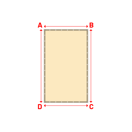 Bâche Rectangle en Protect 670 : La référence en matière de protection étanche Beige ral 1015 - 1.50x2.50m