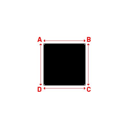 Bâche Rectangle en Protect 670 : La référence en matière de protection étanche Noir RAL 9005 - 1.46x1.46m
