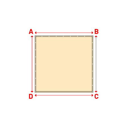 Bâche Rectangle en Protect 670 : La référence en matière de protection étanche Beige ral 1015 - 2.05x2.00m