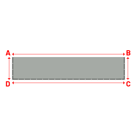 Bâche Rectangle en Protect 670 : La référence en matière de protection étanche Gris clair RAL 7038 - 5.00x1.00m