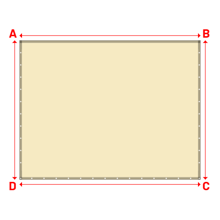 Bâche Rectangle en Solar 590 : bâche spéciale protection solaire & grand choix de coloris Champagne - 502V3-51979C - 3.85x2.96m