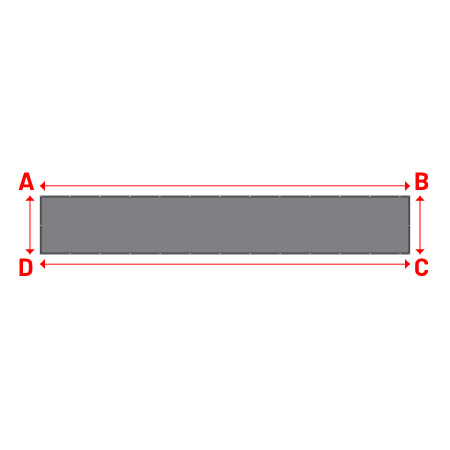 Bâche Rectangle en CoverEco 640 : une bâche simple & efficace Ecolac 640 - 7196 (RAL 7037) - 9.50x1.50m