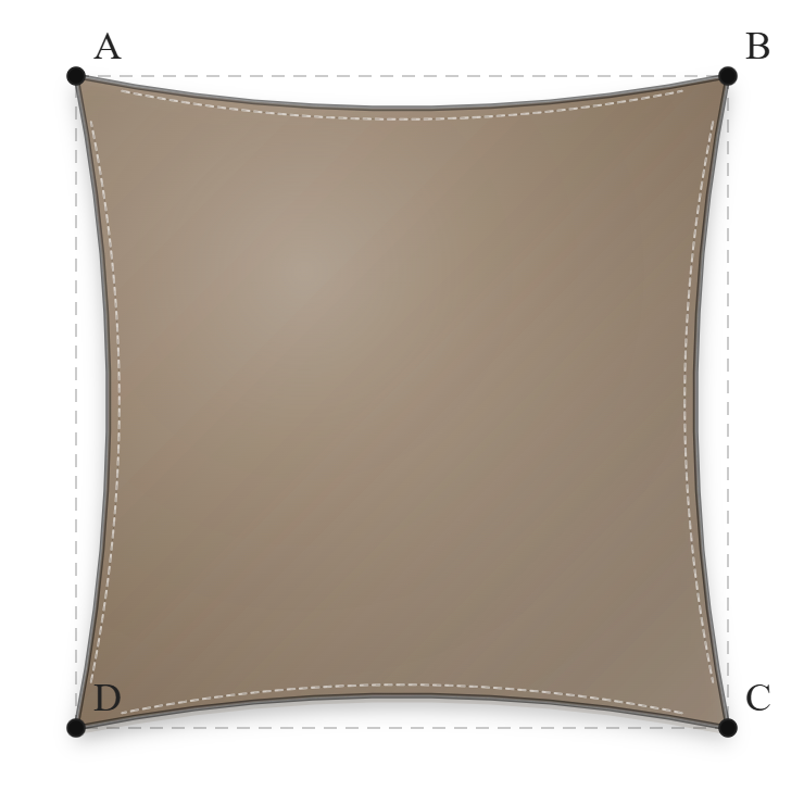 Voile d'ombrage - Voile d'ombrage Carrée - Bois flotté 294 (AustralMesh)