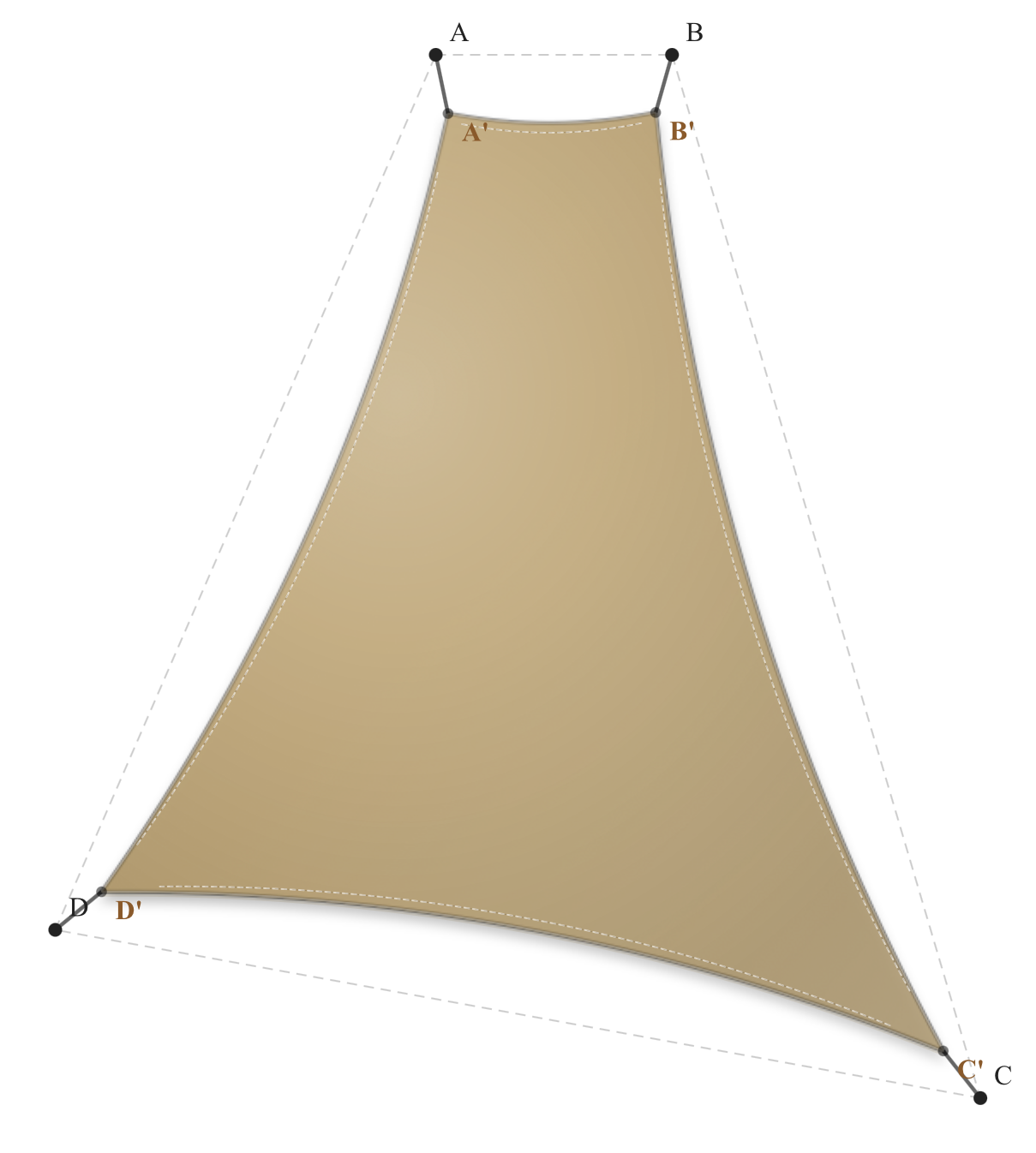 Voile d'ombrage - Voile d'ombrage Trapèze - Sable du désert (704 AustralMesh)