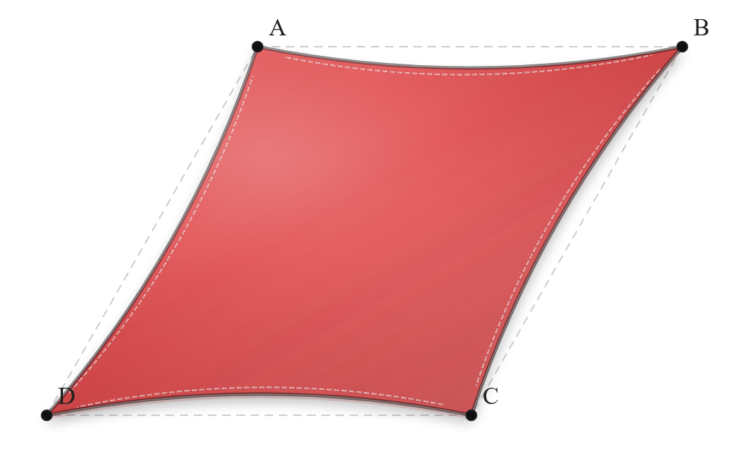 Voile d'ombrage - Forme Trapèze - Rouge Cerise (662 AustralMesh)