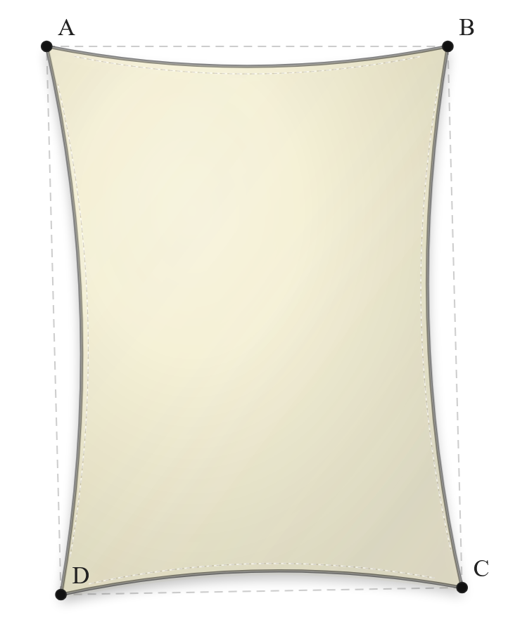 Voile d'ombrage - Forme Trapèze - Naturel (759 AustralMesh)
