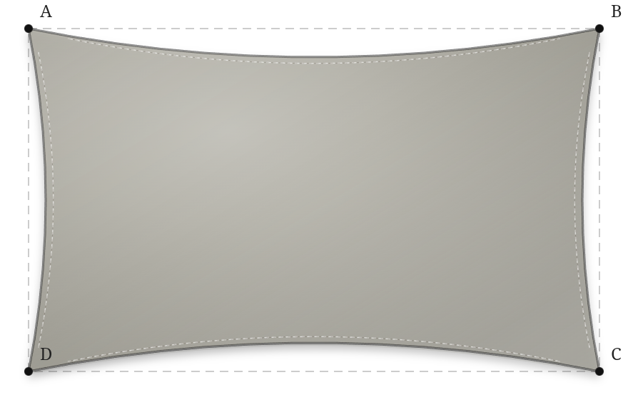 Voile d'ombrage - Forme Rectangle - Pierre 300 (Australmesh)