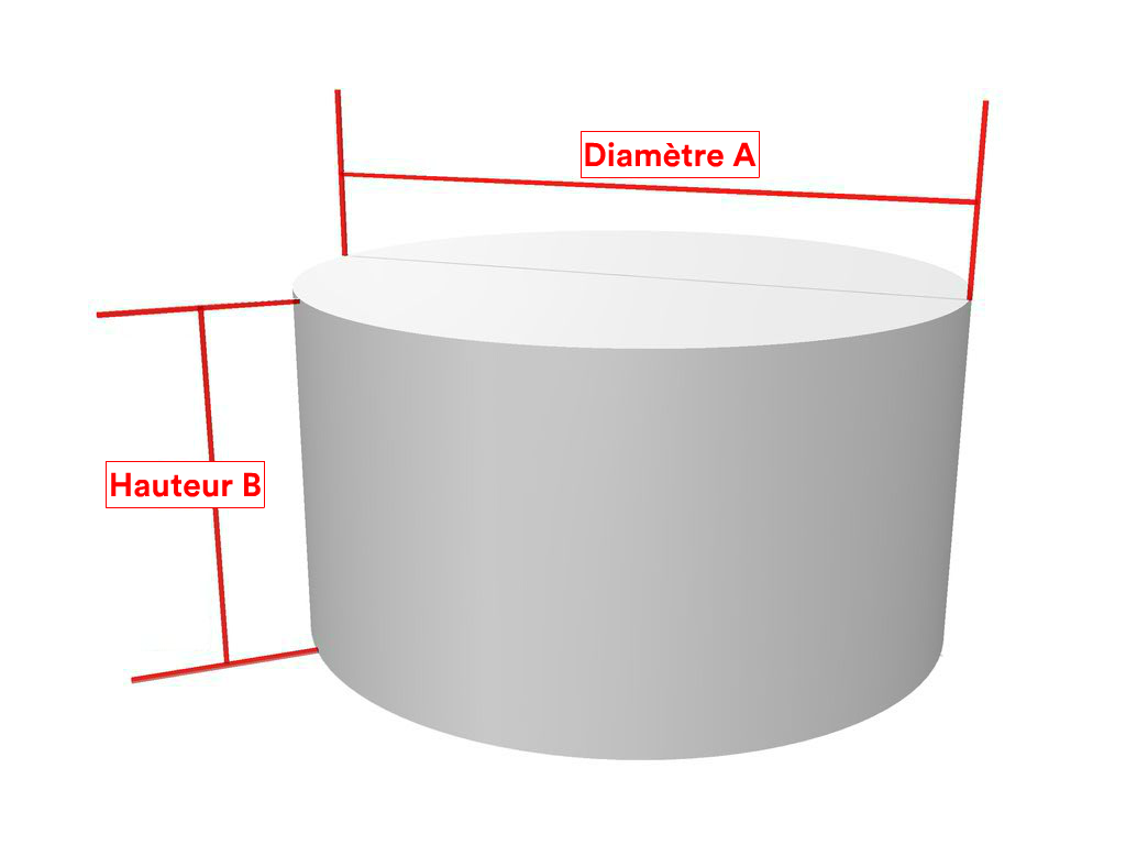 Housse Ronde - Hydris  - Toile imperméable Hydris 0222 - Blanc