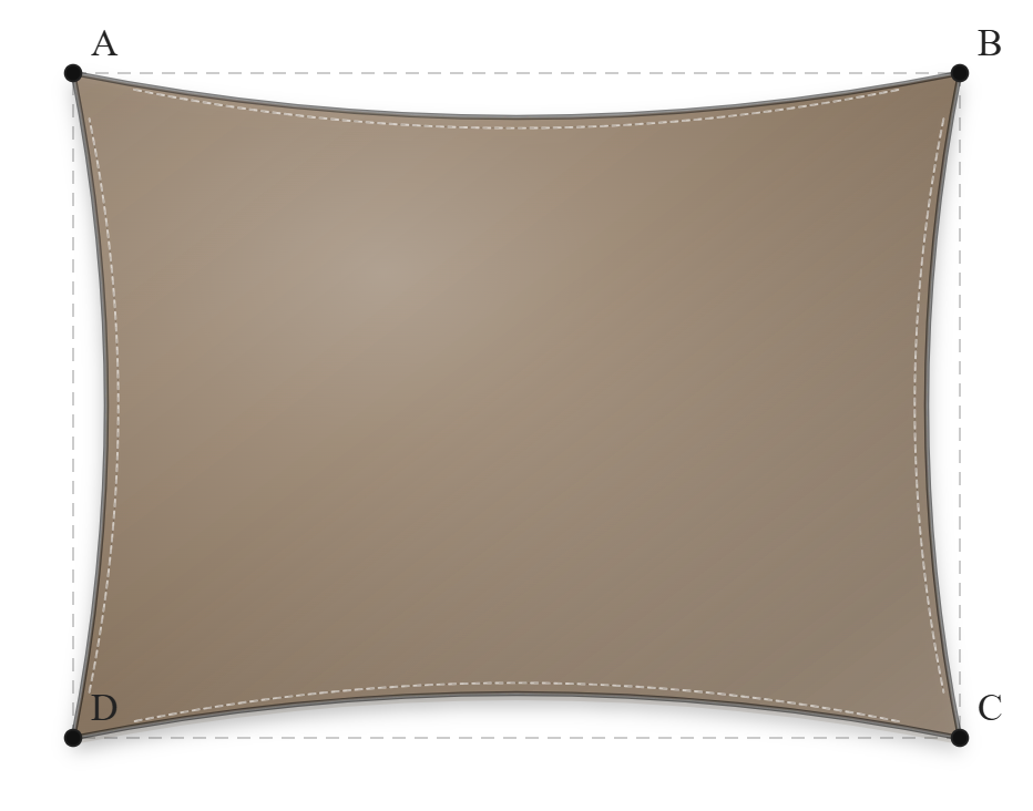 Voile d'ombrage - Forme Rectangle - Bois flotté 294 (AustralMesh)