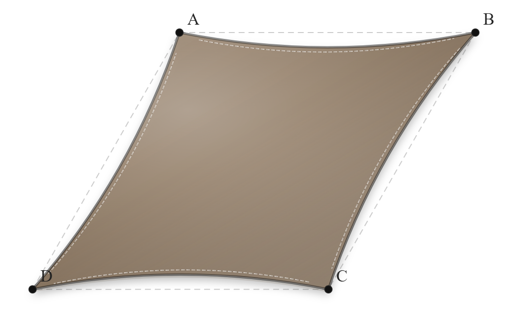 Voile d'ombrage - Forme Trapèze - Bois flotté 294 (AustralMesh)