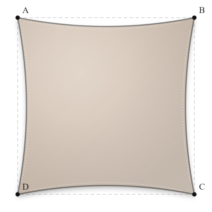 Voile d'ombrage - Forme Carrée - Beige sablé 86-2135