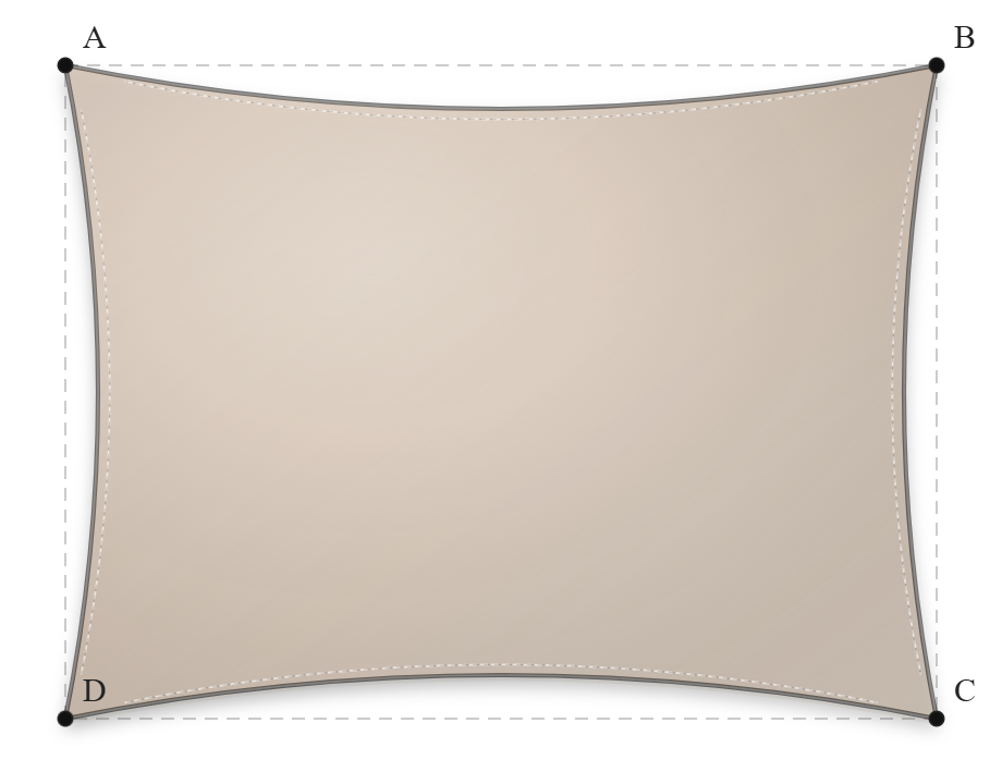 Voile d'ombrage - Forme Rectangle - Beige sablé 86-2135