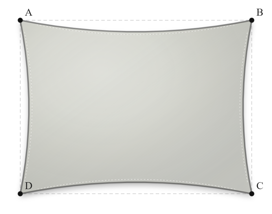 Voile d'ombrage - Forme Rectangle - Galet 86-2171