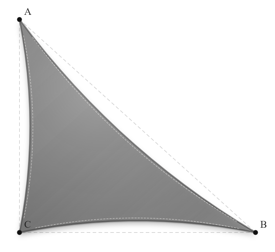 Voile d'ombrage - Forme Triangle Rectangle - Hydris 0458 Gris foncé