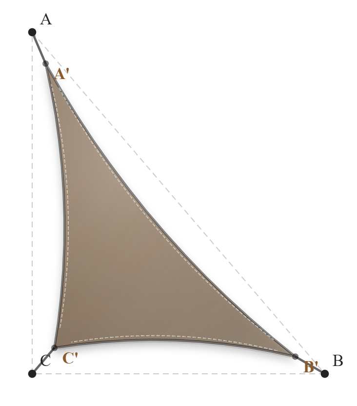 Voile d'ombrage - Forme Triangle Rectangle - Bois flotté 294 (AustralMesh)