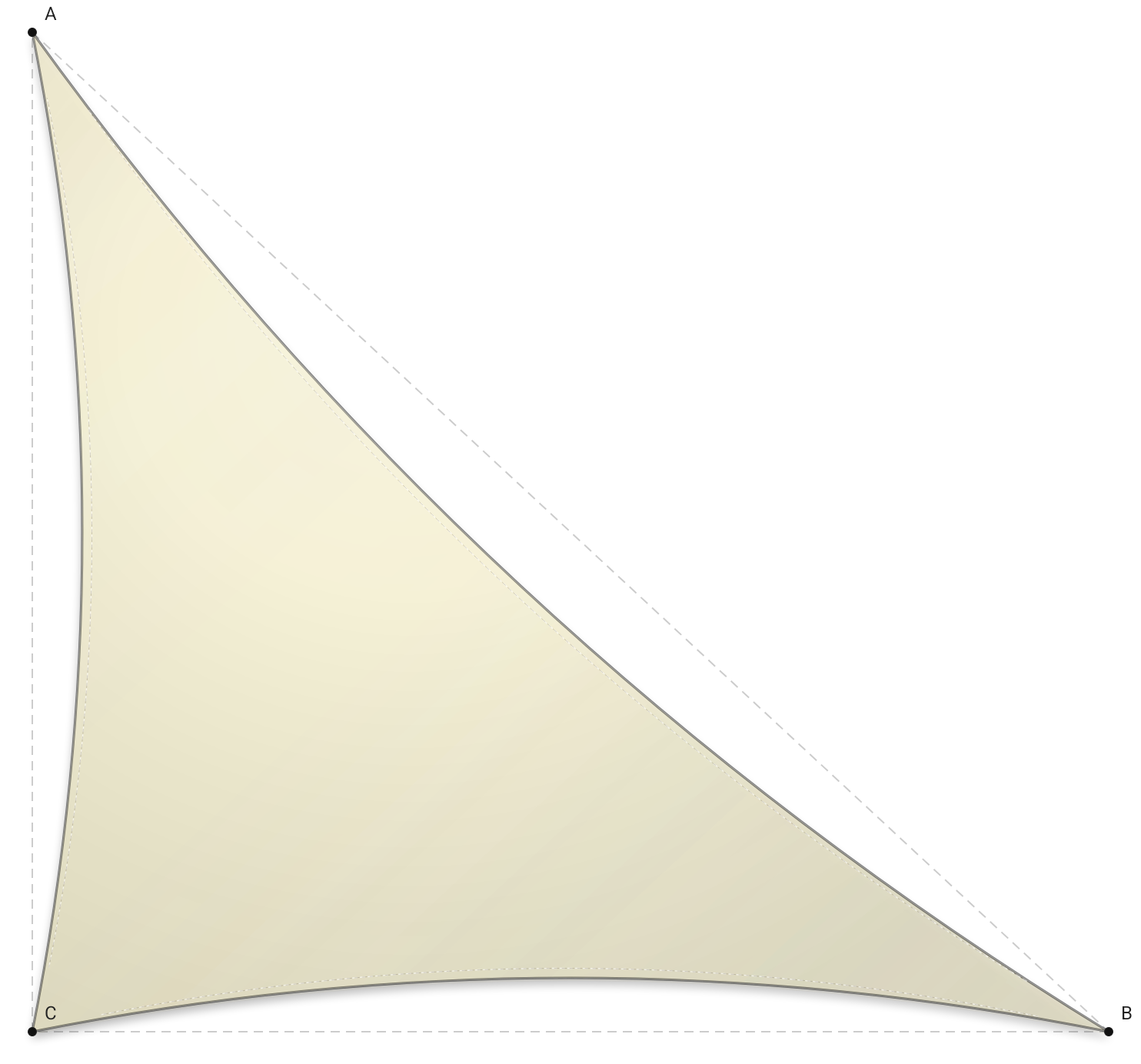 Voile d'ombrage - Forme Triangle Rectangle - Naturel (759 AustralMesh)