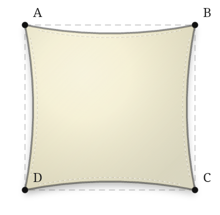 Voile d'ombrage - Forme Rectangle - Naturel (759 AustralMesh)