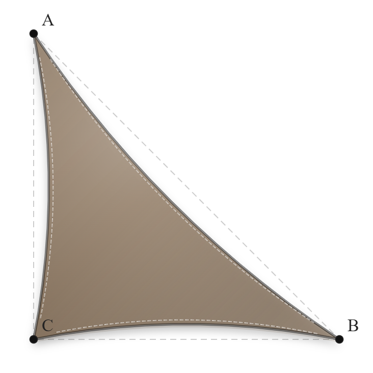 Voile d'ombrage - Forme Triangle Rectangle - Bois flotté 294 (AustralMesh)