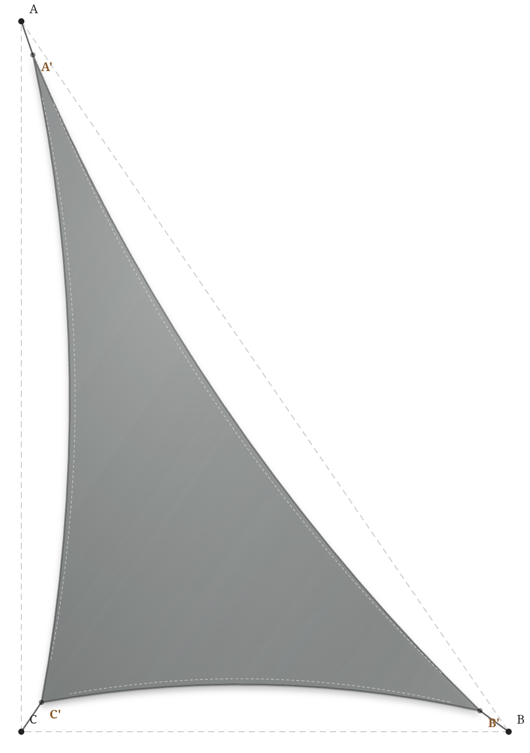 Voile d'ombrage - Forme Triangle Rectangle - Gris Acier (648 AustralMesh)